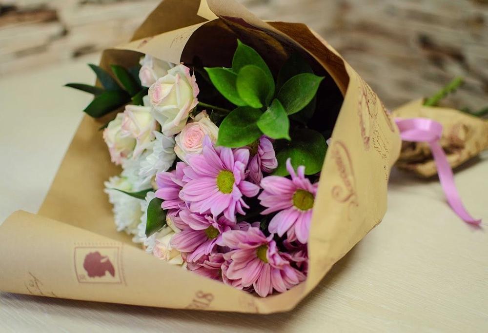 Букет цветов из: Розы и Хризантемы в Ишне