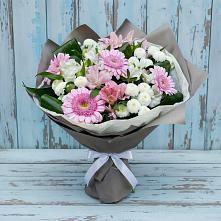 Букет цветов из:  Герберы, Альстромерии и Хризантемы #REPLACE_PRED# Ишне