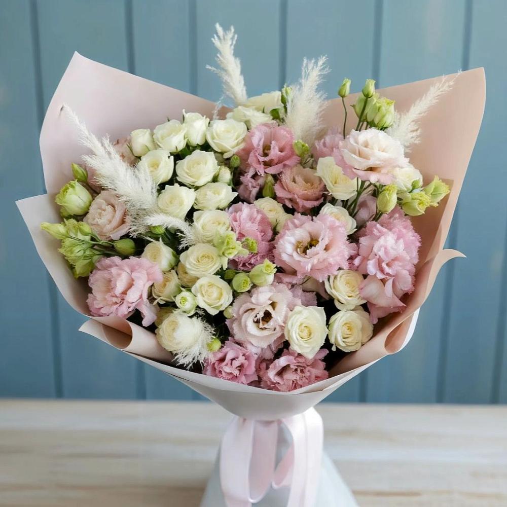 Букет цветов из: Альстромерии и Розы в Ишне