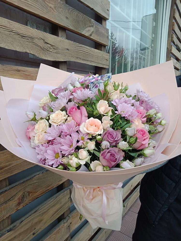 Букет цветов из: Розы и Хризантемы в Ишне