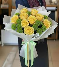Букет цветов из:  Хризантемы и Розы в Ишне