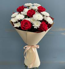 Букет цветов из:  Розы и Хризантемы в Ишне