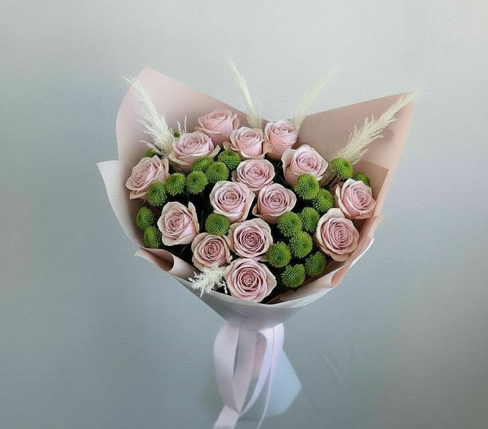 Букет цветов из: Розы и Хризантемы в Ишне