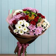 Букет цветов из:  Розы, Хризантемы и Альстромерии в Ишне