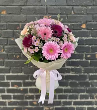 Букет цветов из:  Герберы и Хризантемы в Ишне