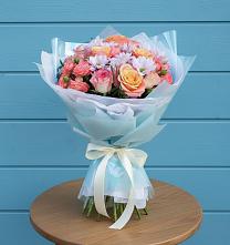 Букет цветов из:  Хризантемы и Розы в Ишне